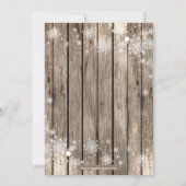 Rustikales Winterwaldland-Brautparty Einladung (Rückseite)