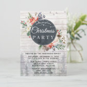 Rustikales Winterwaldlicht - Party zum Weihnachtsf Einladung (Stehend Vorderseite)