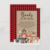 Rustikales Winterwaldtierbuch für Baby Begleitkarte (Vorne/Hinten)