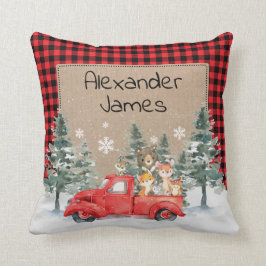 Rustikales Winterwaldwaldtiere Baby Kinderzimmer Kissen