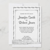 Rustikales Winterwonderland Einladung zur Hochzeit (Vorderseite)