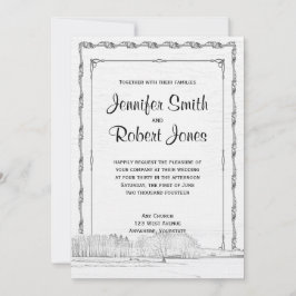 Rustikales Winterwonderland Einladung zur Hochzeit