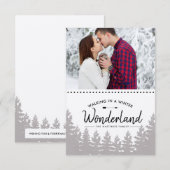 Rustikales Winterwunderland | Mountain Foto Card Einladung (Vorne/Hinten)