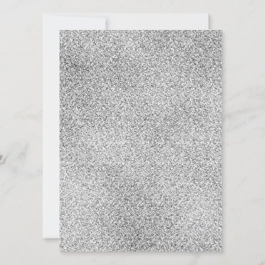 Rustikales Winterwunderland Silver Einladung (Rückseite)