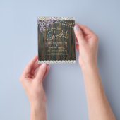 Rustikales Wisteria Wood Lights Hochzeitstag Rett Flyer (Gruppe)