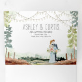 Rustikales Wochenende im Wald | Waldhochzeit Dreifach Gefaltete Einladung (Innen Erste Seite)