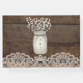 Rustikales Wood and Lace Country Wedbook Gästebuch (Rückseite)