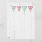 Rustikales Wood & Bird Nest Baby Dusche Einladung (Rückseite)