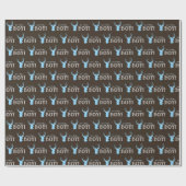 Rustikales Wood Blue Ier Boy Baby Dusche Geschenkpapier (Flach)