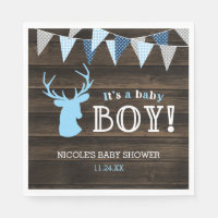 Rustikales Wood Blue Ier Boy Baby Dusche