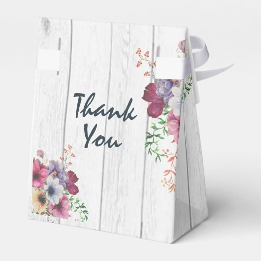 Rustikales Wood Boho Aquamarine LKW Hochzeit Geschenkschachtel (Rückseite)