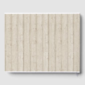 Rustikales Wood Boho Arrows & Blue Floral Wedding Gästebuch (Rückseite)