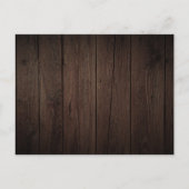 Rustikales Wood Boho Blumenbudget Brautparty Einladungspostkarte (Rückseite)