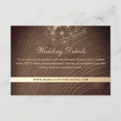 Rustikales Wood Boho Blumenzwiebeldetails Begleitkarte (Vorderseite)