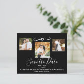 Rustikales Wood Boho Chic Foto Hochzeit speichern (Stehend Vorderseite)