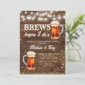 Rustikales Wood bricht vor dem Abendessen in der P Einladung (Stehend Vorderseite)