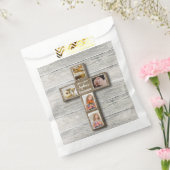 Rustikales Wood Cross Erste Kommune Foto Gunst Tas Geschenktütchen (Versiegelt)