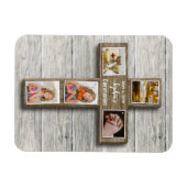 Rustikales Wood Cross Erste Kommunion Foto - Magne Magnet (Horizontal)