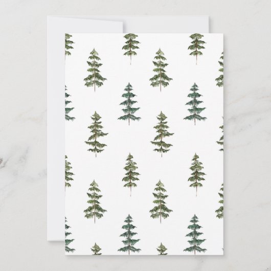 Rustikales Wood Deer Winter Onederland 1. Geburtst Einladung (Rückseite)