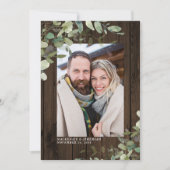 Rustikales Wood Eukalyptus Wedding Foto Save the D Date (Vorderseite)