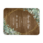 Rustikales Wood Eukalyptus Wedding Save the Date Magnet (Horizontal)
