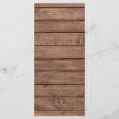 Rustikales Wood Floral Kaskade Monogram Weddner Menükarte (Rückseite)