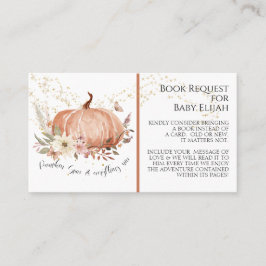Rustikales Wood Floral Pumpkin Gewürz Babybuch Anf Visitenkarte