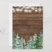 Rustikales Wood Jingle & Mingle Weihnachtsgebäck P Einladung (Rückseite)
