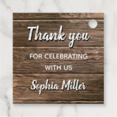 Rustikales Wood Lace First Heilige Kommunion Foto Geschenkanhänger (Rückseite)