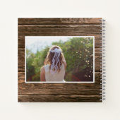 Rustikales Wood Lace First Heilige Kommunion Foto Notizblock (Rückseite)