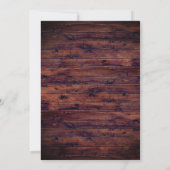 Rustikales Wood Red White Floral Frohe Weihnachten Einladung (Rückseite)