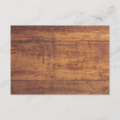 Rustikales Wood Winter BabyDusche Windel Raffle Ti Begleitkarte (Rückseite)