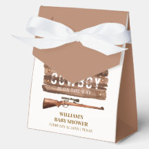 Rustikales Wooden Wild West Cowboy Gun Babydusche