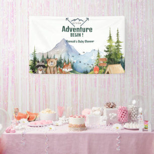 Rustikales Woodland Animal Baby Dusche Begrüßungsz Banner