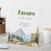 Rustikales Woodland Animal Baby Dusche Favoriten S Sockelschild (In Situ)