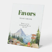 Rustikales Woodland Animal Baby Dusche Favoriten S Sockelschild (Vorderseite)