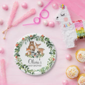 Rustikales Woodland Animals Baby Shower Boy Girl Pappteller (Party)