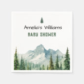 Rustikales Woodland Baby Dusche Napkins Serviette (Vorderseite)