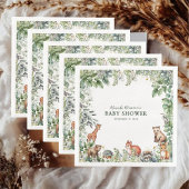 Rustikales Woodland Babydusche Papier Napkins Serviette