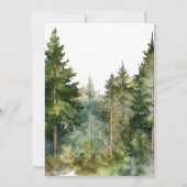 Rustikales Woodland Camping Personalisiert Geburts Einladung (Rückseite)