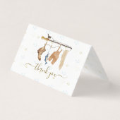 Rustikales Woodland Clothesline Fishing Baby Viele (Vorderseite)