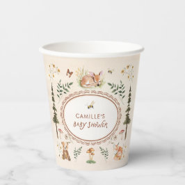 Rustikales Woodland Creatures Baby Shooter Pappbecher