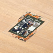 Rustikales Woodland Drei Foto Weihnachtsfeiertag Acryleinladungen (Ablage )