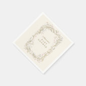 Rustikales Woodland Fern Baby Dusche Serviette (Ecke)