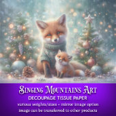 Rustikales Woodland Fox Mother & Baby Craft Design Seidenpapier