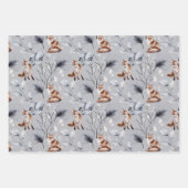 Rustikales Woodland Fox Winter Blätter (Vorderseite 2)