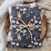 Rustikales Woodland Fox Winter Blätter