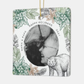 Rustikales Woodland Großeltern Foto Keramikornament (Links)