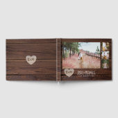 Rustikales Woodland Heart FOTO Wedding Brautparty Gästebuch (Voll)