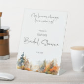 Rustikales Woodland Herbst Brautparty Willkommen Sockelschild (In SItu)